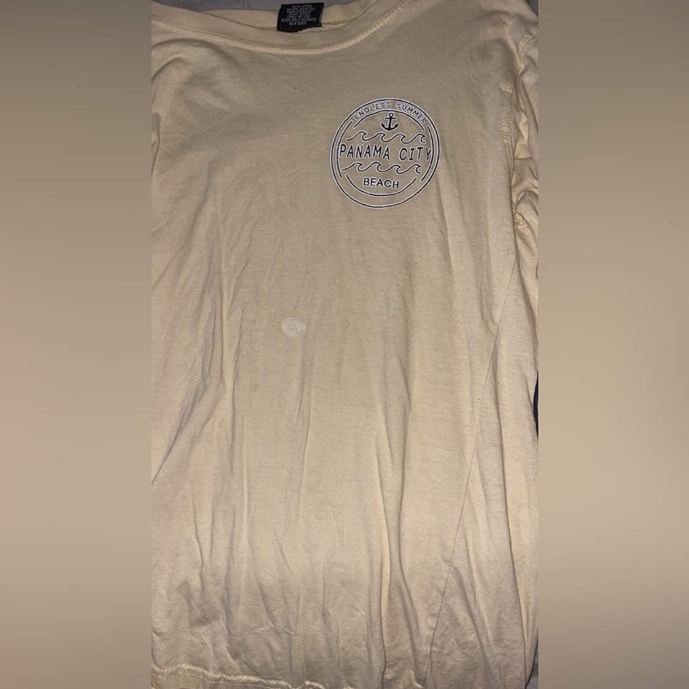 Yellow long sleeve Panama shirt size M